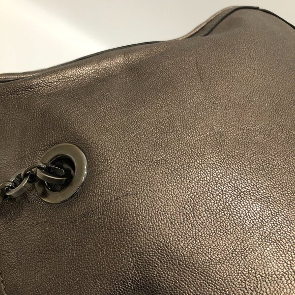 #7 Ferragamo Metallic Shoulder Bag Sku# 85477 (Gently Used) - Picture 11 of 16